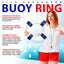 20 Inch Life Preserver Ring with Rope – Lightweight White & Blue Life Buoy – Coast Guard Approved for Lifeguards, Fishermen, Boaters, & Sailors - ASA TECHMED