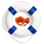 20 Inch Life Preserver Ring with Rope – Lightweight White & Blue Life Buoy – Coast Guard Approved for Lifeguards, Fishermen, Boaters, & Sailors - ASA TECHMED
