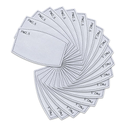 20 Pack PM2.5 Activated Carbon Filters - 5 Layer Mask Inserts - ASA TECHMED