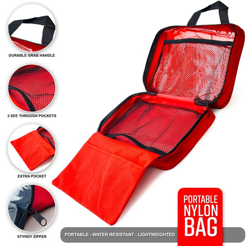 234 Piece All Purpose First Aid Kit Compact for Emergencies at Home, Workplace - ASA TECHMED