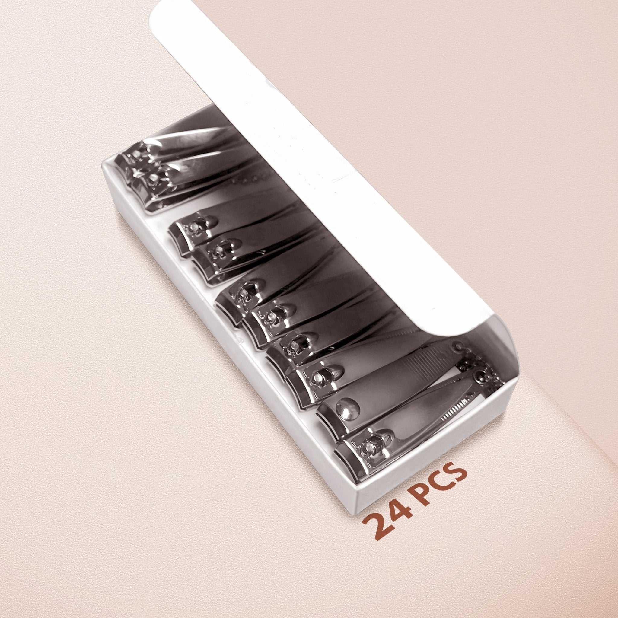 24 Pack Mini Nail Clippers - Stainless Steel Travel Keychain Set - ASA TECHMED