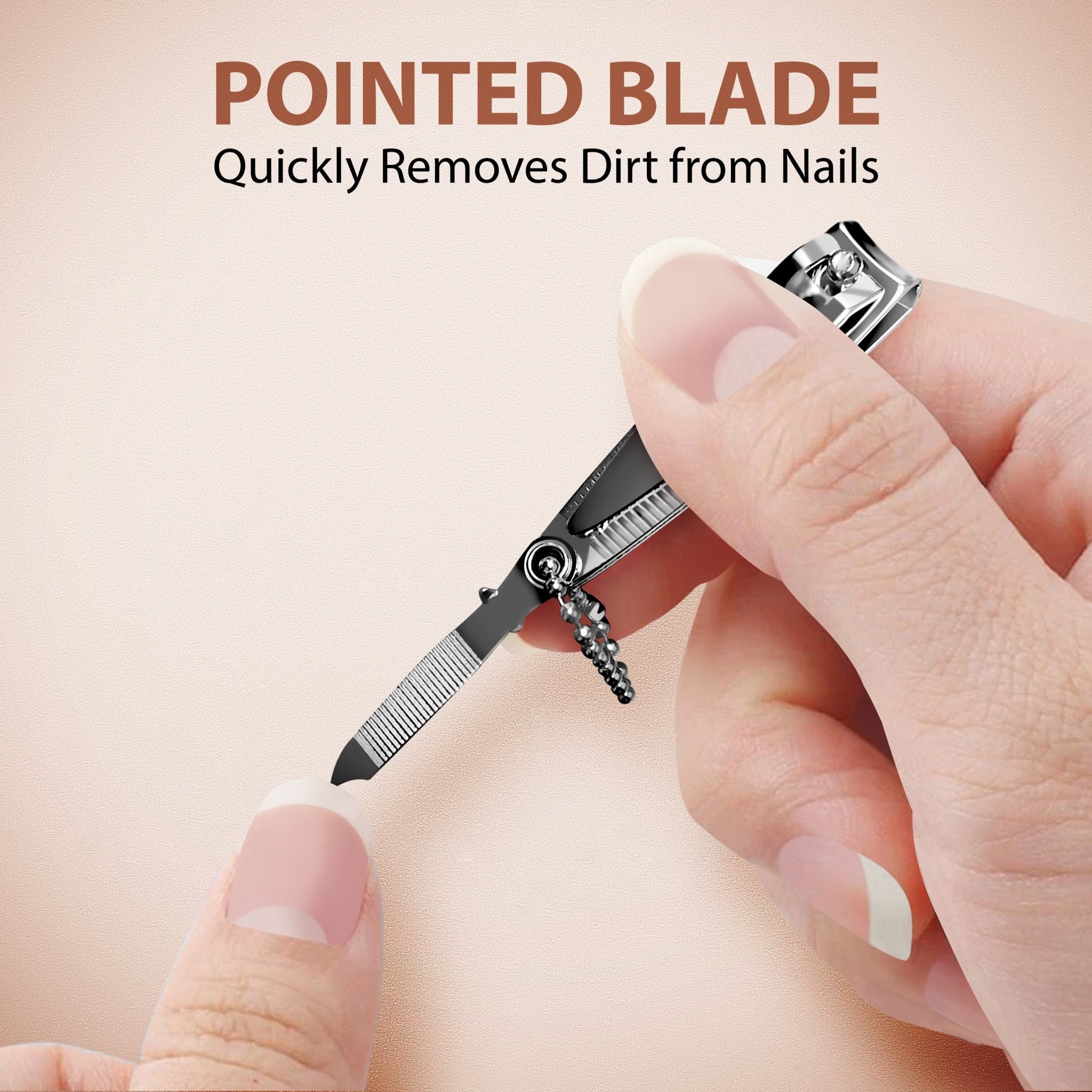 24 Pack Mini Nail Clippers - Stainless Steel Travel Keychain Set - ASA TECHMED