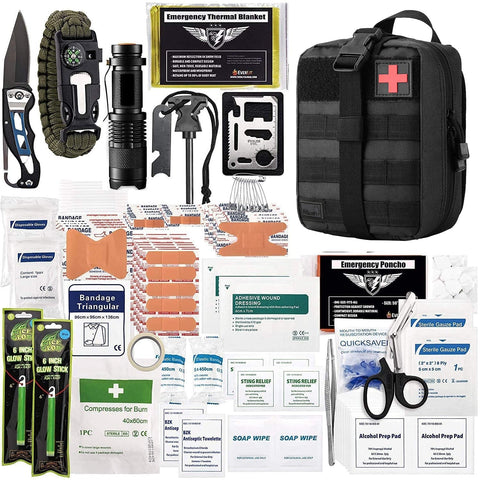 250 - Piece Survival First Aid Kit with MOLLE Pouch - ASA TECHMED