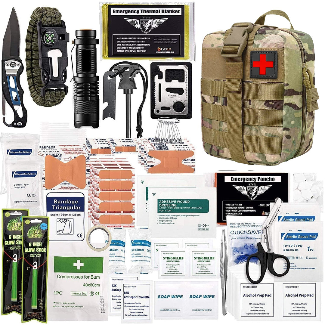 250 - Piece Survival First Aid Kit with MOLLE Pouch - ASA TECHMED