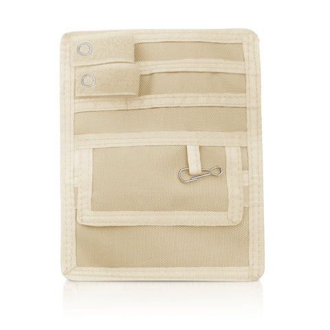 Off White 4-Pocket Nurse Organizer Pouch for Medical Tools