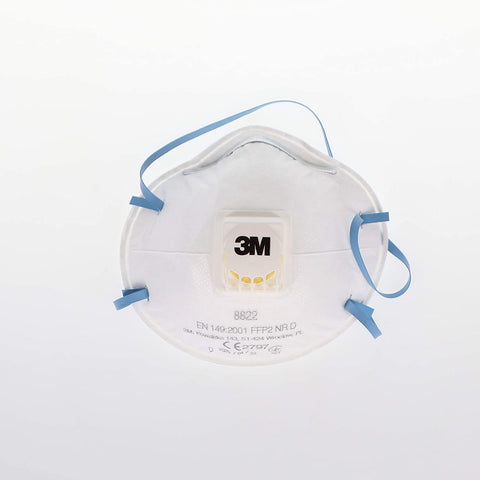 3M Anti Dust Respirator, Clamshell Design with Valve, white, 8822PT - ASA TECHMED