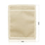 Off White pouch with mesh pocket and measurements on a white background