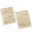 Two Off White fabric pouches displayed against a clean white background, showcasing both the front and back views for a clear look at design and detailing.