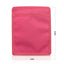 Hot Pink pouch with mesh pocket and measurements on a white background