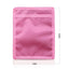 Light Pink pouch with mesh pocket and measurements on a white background