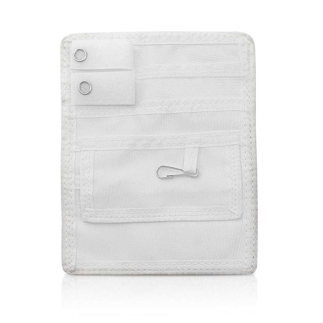 White 4-Pocket Nurse Organizer Pouch for Medical Tools 