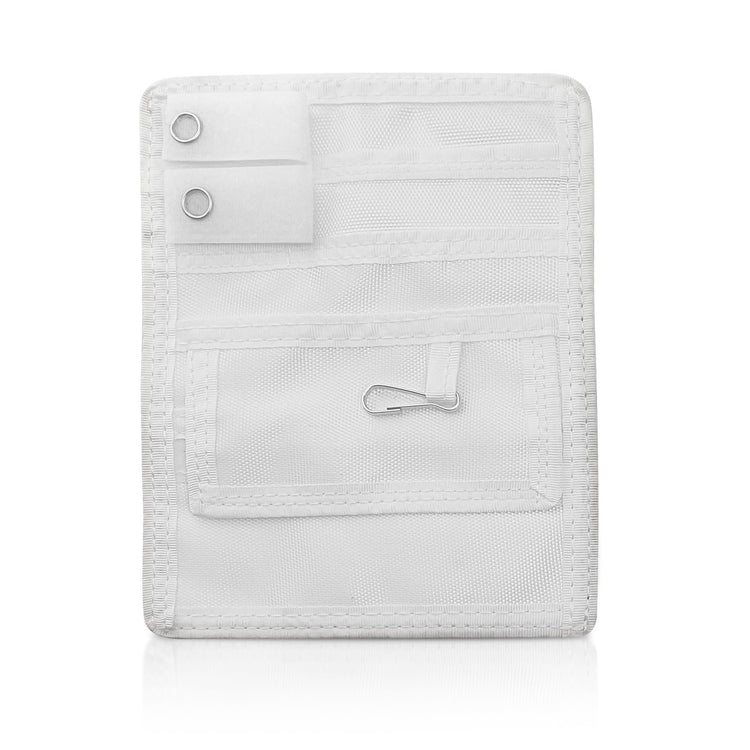 White 4-Pocket Nurse Organizer Pouch for Medical Tools 