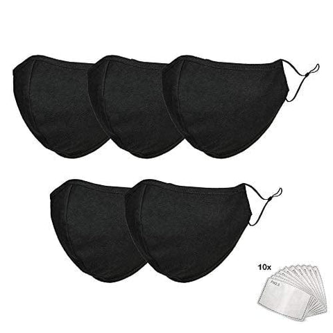 5 Pack Reusable Cloth Face Masks - Washable Cover - ASA TECHMED