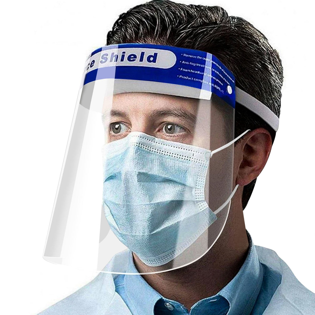 5 - Pack Safety Face Shield - Transparent Anti - Fog Full Face Visor - ASA TECHMED