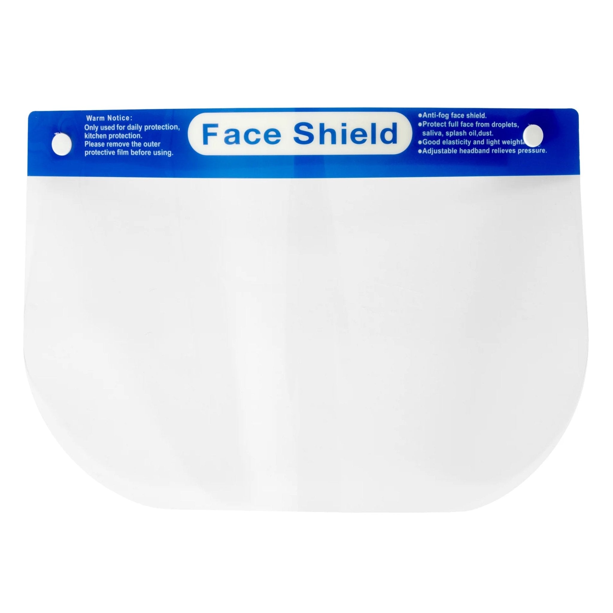 5 - Pack Safety Face Shield - Transparent Anti - Fog Full Face Visor - ASA TECHMED