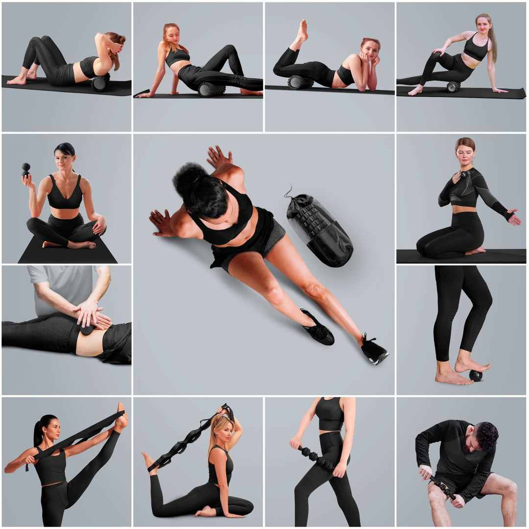 5-Piece Foam Roller & Muscle Recovery Massage Kit - ASA TECHMED