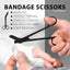 7 Pcs Tactical Black Diagnostic Reflex Percussion Kit - Taylor Hammer, Measuring Tape, Tuning Forks, Bandage Scissors, Pupil Gauge Penlight, Snellen Eye Chart - ASA TECHMED