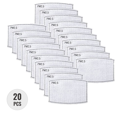 Adult PM2.5 Activated Carbon Filter 5 Layers Replaceable Anti Haze Filter Paper - 20PCS - ASA TECHMED