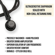 All Black Sprague Rappaport Dual - Head Stethoscope - ASA TECHMED