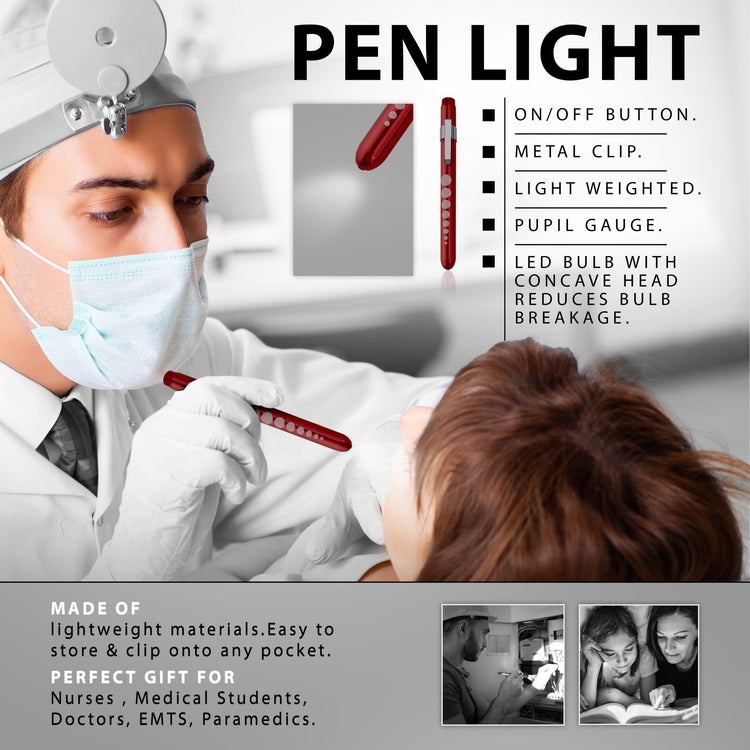 Aluminum Medical Penlight with Pupil Gauge - LED Diagnostic Tool - ASA TECHMED
