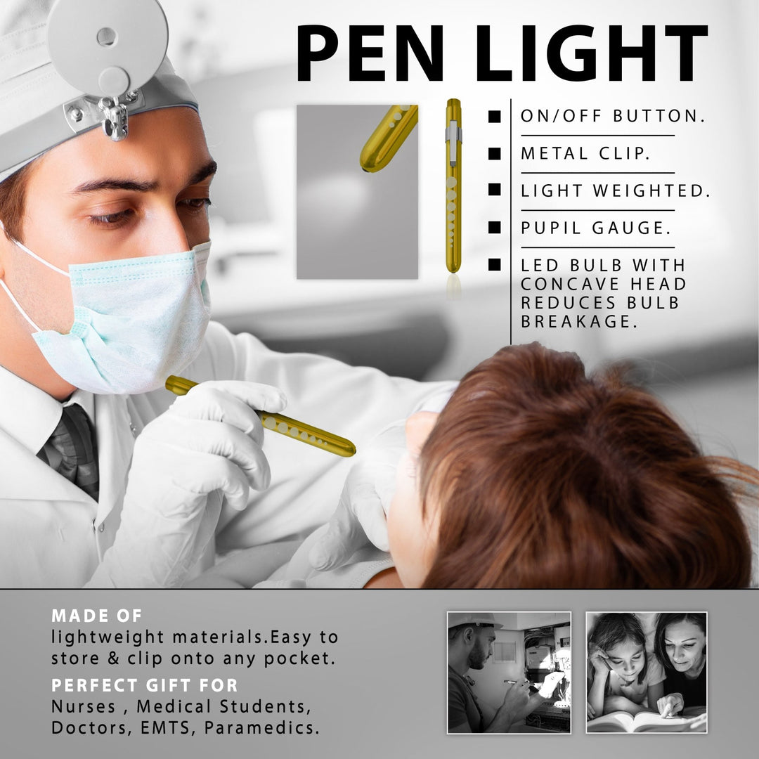 Aluminum Medical Penlight with Pupil Gauge - LED Diagnostic Tool - ASA TECHMED