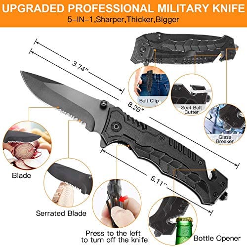 ASA TECHEMD 450+Pcs Emergency Survival Kit Professional Survival Gear Tool First Aid Kit with Molle Pouch for Camping Adventures - ASA TECHMED