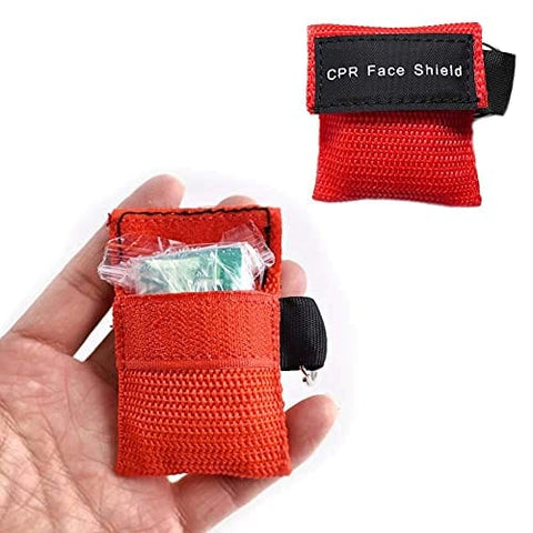 ASA Techmed 10 pc CPR Face Shield Mask Key Chain Emergency Kit CPR Face Shields for First Aid + CPR Training - ASA TECHMED