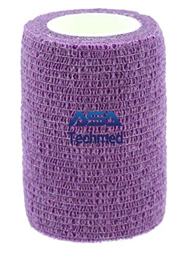 ASA TECHMED - 12 Pack, 3” x 5 Yards, Self - Adherent Cohesive Tape, Strong Sports Tape for Wrist, Ankle Sprains & Swelling, Self - Adhesive Bandage Rolls - ASA TECHMED