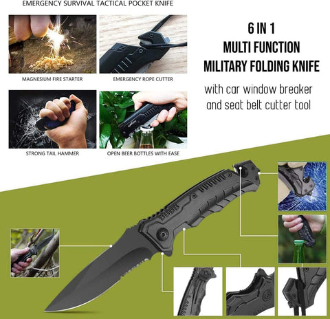 ASA Techmed 127Pcs Emergency Survival Kit Professional Survival Gear Tool First Aid Kit with Molle Pouch for Camping Adventures - ASA TECHMED