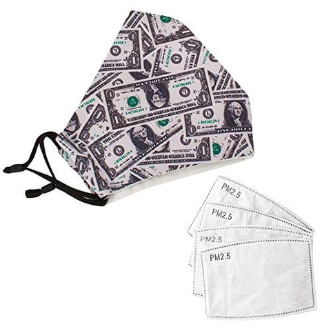 ASA Techmed 2 - Piece Cloth Masks for Nose and Mouth Washable Face Covering with 4 Filters - ASA TECHMED
