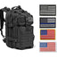 ASA Techmed 4 Pack Black and White US USA Flag Embroidered Patch Military Iron On Sew On Tactical Morale Patch for Hats Backpacks Caps Jackets + More - ASA TECHMED