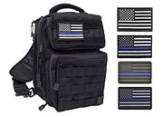 ASA Techmed 4 Pack Black and White US USA Flag Embroidered Patch Military Iron On Sew On Tactical Morale Patch for Hats Backpacks Caps Jackets + More - ASA TECHMED