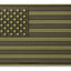 ASA Techmed 4 Pack Military Army US USA Flag Patch Green Emblem PVC United States of America Tactical Morale Patch for Hats Backpacks Caps Jackets + More - ASA TECHMED