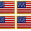 ASA Techmed 4 Pack Patriotic US USA Flag Embroidered Patch Military Iron On Sew On Tactical Morale Patch for Hats Backpacks Caps Jackets + More - ASA TECHMED