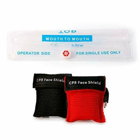 ASA TECHMED Adult/Child CPR Pocket Resuscitator Rescue Mask with 2 Keychain CPR Face Shields - ASA TECHMED