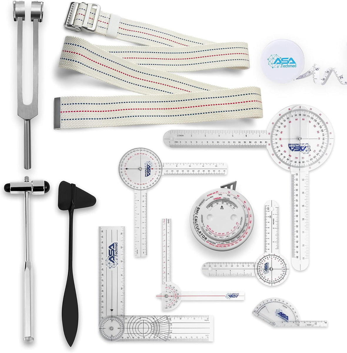 12-Piece Complete Goniometer Physical Therapy Kit | ASA Techmed – ASA ...