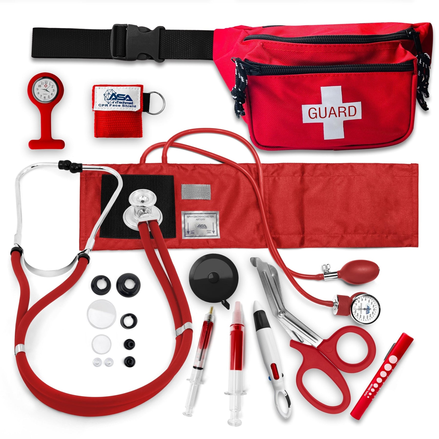Lifeguard Essentials Lifeguard EMS Fanny Pack | BP Monitor & First Aid Kit | ASA Techmed ...