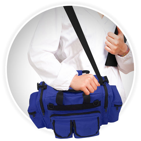 ASA TECHMED Medical Trauma Bag - Deluxe First Aid Responder EMS Emergency Medical Trauma Bag, Assorted Colors - ASA TECHMED