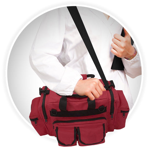 ASA TECHMED Medical Trauma Bag - Deluxe First Aid Responder EMS Emergency Medical Trauma Bag, Assorted Colors - ASA TECHMED