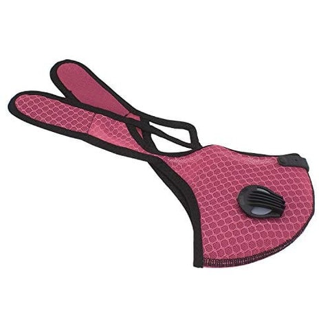 ASA Techmed Pink Sports Reusable Dual Air Breathing Valve Mask Cycling Mask Face Cover with Activated Carbon Filter - ASA TECHMED