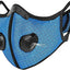 ASA Techmed Reusable Gym/Sports Face mask Dust Mask With FIlter and Dual Valve For easy breathing Adjustable for Running, Cycling and outdoor activities. (Activated Charcoal Filter) (Savage Blue) - ASA TECHMED