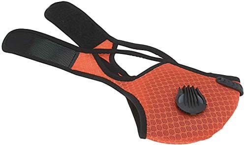 ASA Techmed Reusable Gym/Sports Face mask Dust Mask With FIlter and Dual Valve For easy breathing Adjustable for Running, Cycling and outdoor activities. (Activated Charcoal Filter) (Orange) - ASA TECHMED