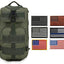 ASA Techmed Tactical Backpack with Waterproof Pouch + 6 Embroidered U.S. Flag Patches for Outdoors, Travel - ASA TECHMED