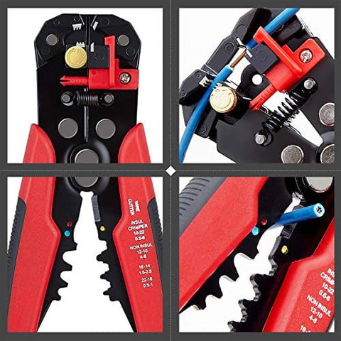 ASATechmed Self - Adjusting Automatic Wire Stripping Tool, Cutter & Crimper Tool Portable Heavy Duty Pliers Set for Easy One Hand High Precision Industrial & Professional Use Safety Insulation - ASA TECHMED