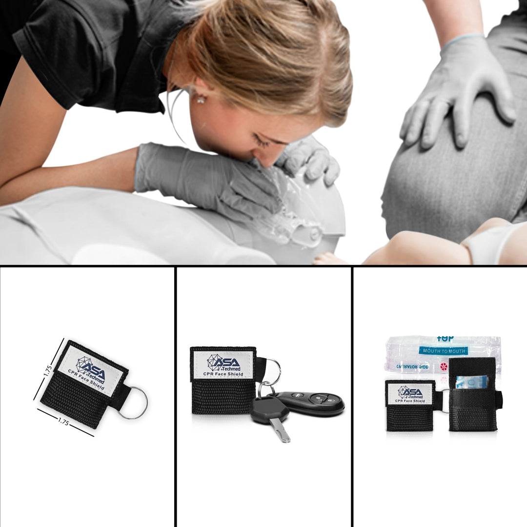 CPR Rescue Mask Pocket Kit - Shears, Tourniquet & AED Razor - ASA TECHMED