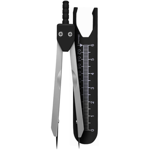 Deluxe Brass ECG/EKG Calipers with Protective Ruler Cover - ASA TECHMED