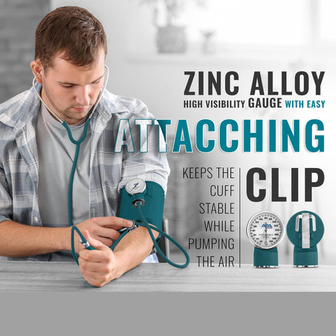 Dual Head Sprague Stethoscope and Sphygmomanometer Manual Blood Pressure Cuff Set with Case, Gift for Medical Students, Doctors, Nurses, EMT and Paramedics. - ASA TECHMED