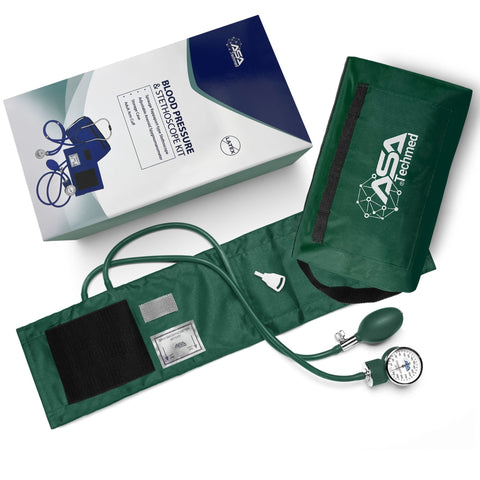 Dual Head Sprague Stethoscope and Sphygmomanometer Manual Blood Pressure Cuff Set with Case, Gift for Medical Students, Doctors, Nurses, EMT and Paramedics. - ASA TECHMED