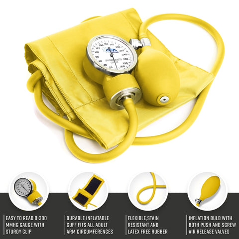 Dual Head Sprague Stethoscope and Sphygmomanometer Manual Blood Pressure Cuff Set with Case, Gift for Medical Students, Doctors, Nurses, EMT and Paramedics. - ASA TECHMED