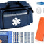 EMT First Responder Trauma Bag with First Aid Kit - Includes 280 Bandage Variety Pack - ASA TECHMED